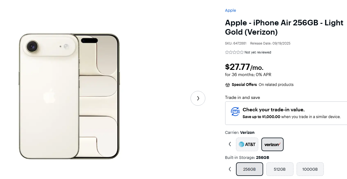 iphone air цена .png